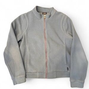 Light blue Roots fleece zip up